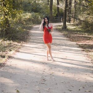 Elegant Red Dress for Women